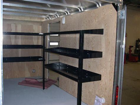 metal shelving unit for box trailers|truck trailer shelving ideas.